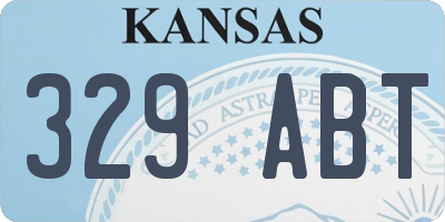 KS license plate 329ABT