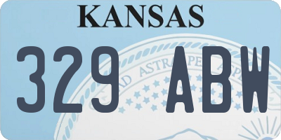 KS license plate 329ABW