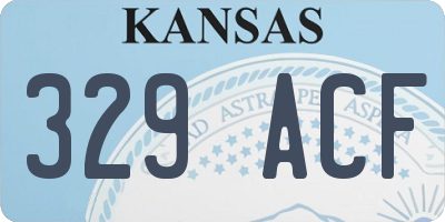 KS license plate 329ACF