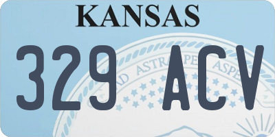 KS license plate 329ACV