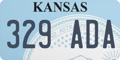 KS license plate 329ADA
