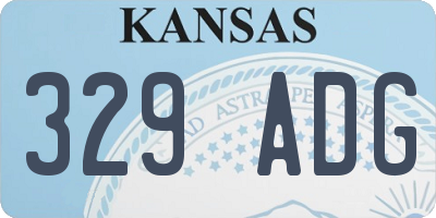 KS license plate 329ADG