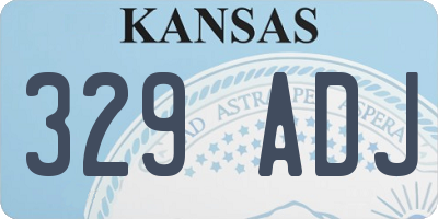 KS license plate 329ADJ