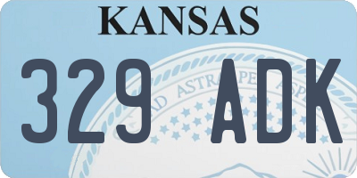 KS license plate 329ADK