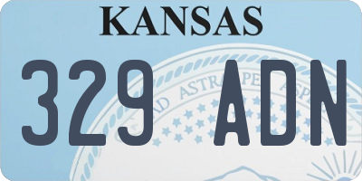KS license plate 329ADN