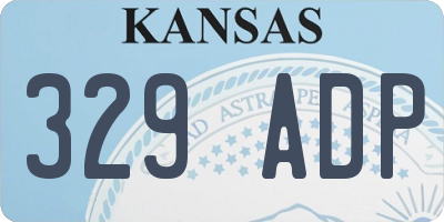 KS license plate 329ADP