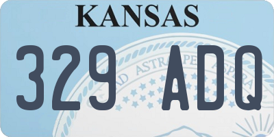 KS license plate 329ADQ