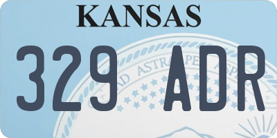 KS license plate 329ADR
