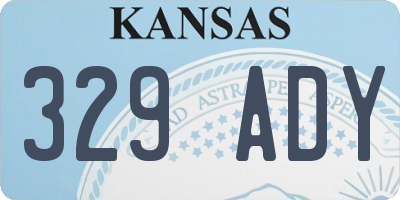 KS license plate 329ADY
