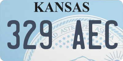 KS license plate 329AEC