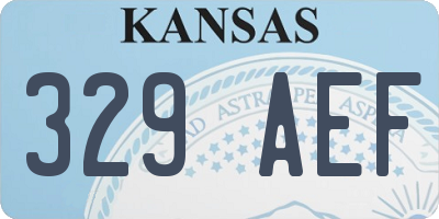 KS license plate 329AEF