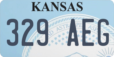 KS license plate 329AEG