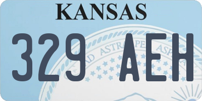 KS license plate 329AEH