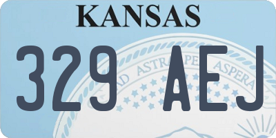 KS license plate 329AEJ