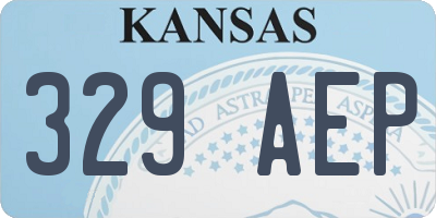 KS license plate 329AEP