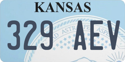 KS license plate 329AEV