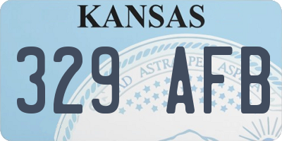 KS license plate 329AFB