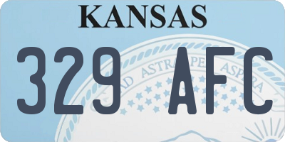 KS license plate 329AFC