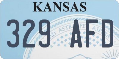 KS license plate 329AFD
