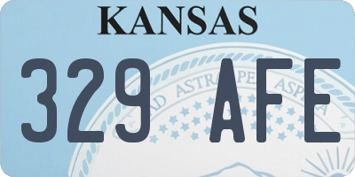 KS license plate 329AFE