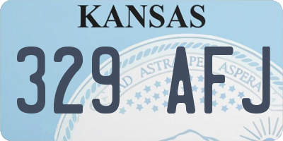 KS license plate 329AFJ