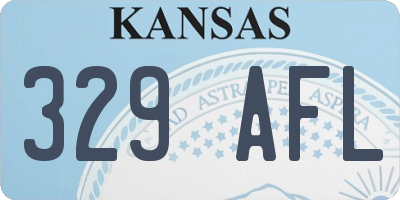 KS license plate 329AFL
