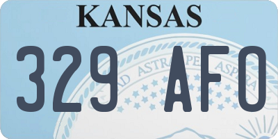 KS license plate 329AFO