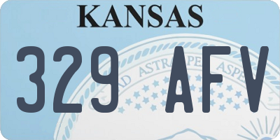 KS license plate 329AFV