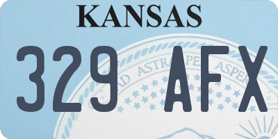 KS license plate 329AFX