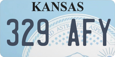 KS license plate 329AFY