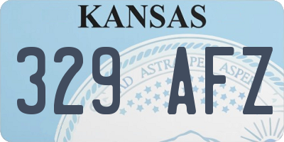 KS license plate 329AFZ