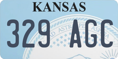 KS license plate 329AGC