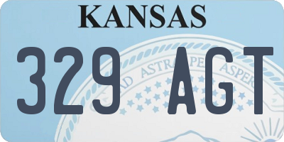 KS license plate 329AGT