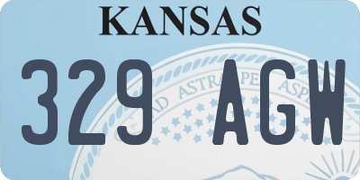 KS license plate 329AGW