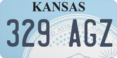 KS license plate 329AGZ
