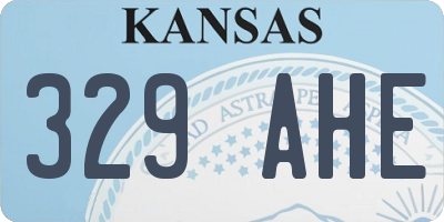 KS license plate 329AHE