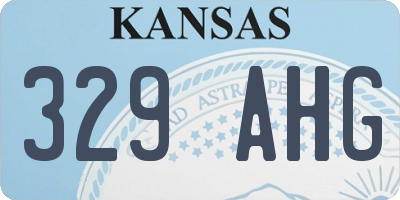 KS license plate 329AHG