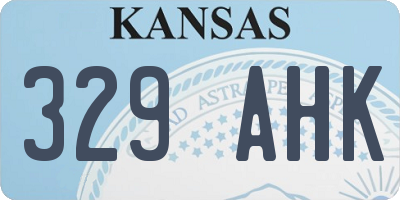 KS license plate 329AHK