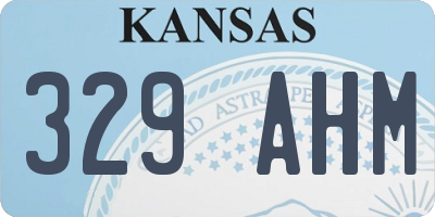 KS license plate 329AHM