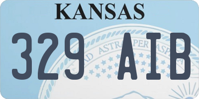 KS license plate 329AIB