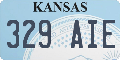 KS license plate 329AIE