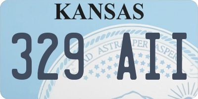 KS license plate 329AII