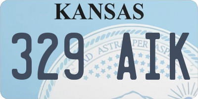 KS license plate 329AIK