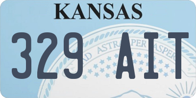 KS license plate 329AIT