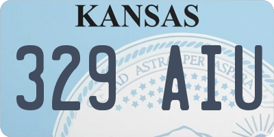 KS license plate 329AIU