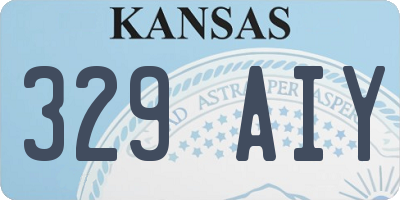 KS license plate 329AIY