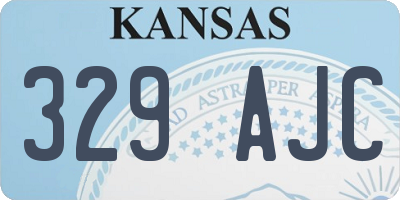 KS license plate 329AJC
