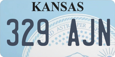 KS license plate 329AJN