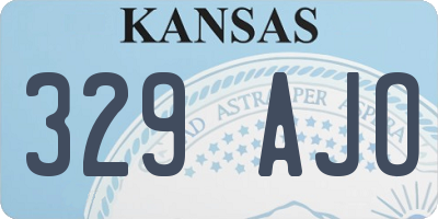 KS license plate 329AJO