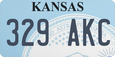 KS license plate 329AKC